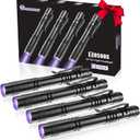 COSOOS UV Black Light Flashlights, 4 Pack 395nm Mini Pen Lights with Clip, Waterproof Ultraviolet Flashlights for AC Leak, Pet Urine, Scorpion, Hotel Inspection, Dry Stain and Bed Bug Detection