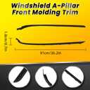 Windshield A-Pillar Front Molding Trim Compatible with 2011-2019 Fiesta AE8Z 5403136-A AE8Z5403136A AE8Z 5403137-B AE8Z5403137B