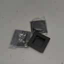 HOMOTEK Stainless Steel Flush Handles, 2-3/4 Inch Square Recessed Sliding Closet Door Finger Pulls, Inner Dia 2-1/8 Inch (54mm), Black, 4 Pack