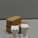 5Pcs Mini Roman Pillar Greek Columns, Christmas Decorations, Greek Statues Decor, Resin Artistic Ornament for Wedding Table,1.18" L x 1.18" W x 2.56" H (White)