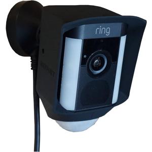 Silicone Skin Cover Case Compatible with Ring Spotlight Camera Wired - Sun Glare, UV & Weather Protection Skins Cover (1 Count, Black)