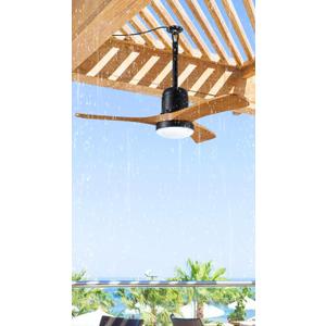 34" Outdoor Gazebo Fan, Plug-In Wet Rated Outdoor Ceiling Fan with Dimmable Light and Memory Remote, Outdoor Hanging Fan For Gazebo, Patio, Waterproof