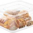 Bread Boxes Container Bread Box for Kitchen Countertop, Acrylic Bread Storage With Lid For Homemade Bread, Toast, Bagel, Donut And Cookies, Tall Bread Saver Holder,Extra Large (12.7x10.0x6.0 in) Clear