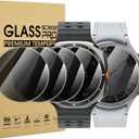 Suoman 4-Pack for Samsung Galaxy Watch 6 Classic 47mm Privacy Screen Protector, [Anti-peeping] 9H Hardness Ultra-thin Tempered Glass Screen Protective Film (Black)