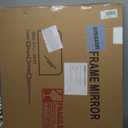 Delma Bathroom Vanity Mirror,36" x 30" Black Metal Framed Wall Mirror for Over Sink, Living Room, Bedroom,Entryway Decor