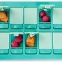 Genuine Fred MINI Match UP Memory Snack Tray, Fun Interactive Game for Kids, Travel,Friendly 8.5" x 6", BPA Free, The Ultimate Snacktivity for Picky Eaters, Dishwasher Safe (Teal)