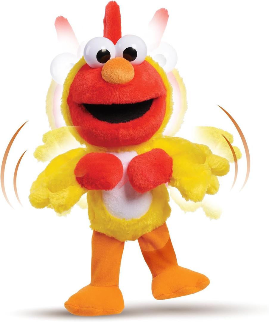 Sesame Street Chicken Dance Elmo Feature 13 Inch Plush, Dancing Plush, Stuffed Animal, Kids Toys for Ages 2 Up by Just Play