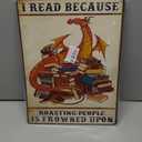 Licpact Veterans Day Decor U.S Army Veteran / Dragon Books Wall Decor Home Sign Gift 12x16 inch
