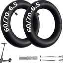60/70-6.5 Inner Tube Scooter Tires, Electric Scooter 10 inch Tires 10x2.125 [Thickened] [Valve Extension] [Tire Levers] [Straight Vavle] (2 Pack)