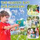 Eaglestone Bubble Guns for Toddlers 2 Packs, LED Light Automatic Bubble Machine Gun for Kids 4-8, Bubble Toys with Bubble Solution,Concentrate, Bubble Blaster Party Favor, Summer Outdoor Toys Gift