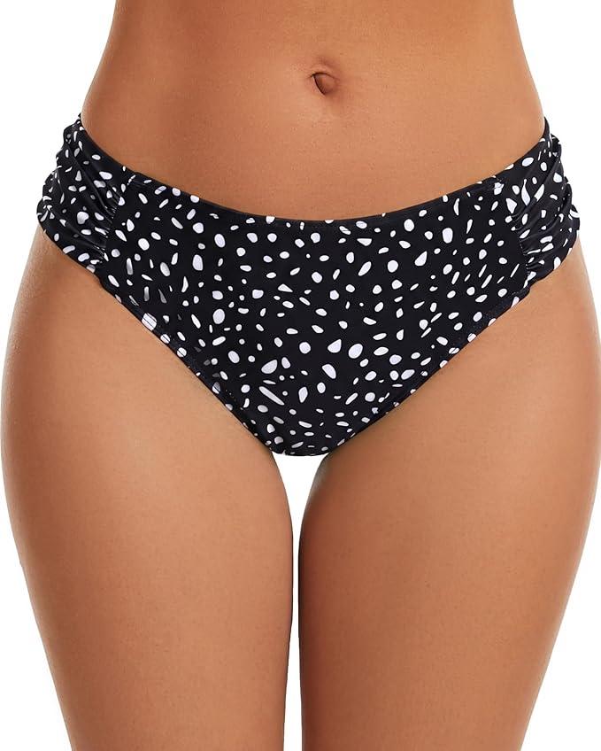 Women's Bathing Suit Bottoms Full Coverage Ruched Bikini Tankini Bottom Swimsuit Brief
XXL