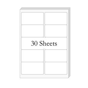 BESTIKER 2” x 4” (300 Labels) Shipping Mailing Labels, Printable White Sticker Label for Laser Inkjet Printer, Permanent Adhesive Mailing Address Labels for Packages Envelopes (30 Sheets)