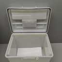 IRIS USA File Box WeatherPro Portable File Organizer Plastic File Box for Letter File w/ Organizer-Lid, Durable Lid and Seal w/ Secure Latching Buckles, Stackable and Nestable, Pearl 19 Qt. 1 Pack