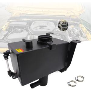 Aluminum Coolant Reservoir Tank with Bracket & Sight Glass For Jeep Wrangler JL JLU 20182025 2.0L 3.6L & Gladiator JT 20202025 | JL Coolant Reservoir Wrangler JL Coolant Reservoir Jeep JL (Next-Gen Edition)