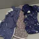 Baby Swaddles for Newborns with Zipper, 100% Cotton Newborn Swaddle Sack, 3 Pack Baby Swaddles 0-3 Months Swaddle Sleep Sack for Newborn Baby Boy Girl Blue Planet (Small)