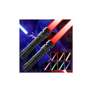 Light Up Swords Saber for Kids,2 pack 7 colors Expandable Light Swords Toys with FX Sound(Motion Sensitive) and Realistic Handle,Halloween Dress Up Parties, Xmas Present, Galaxy Fighters and Warriors