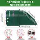 1 Pack 4" Slope Drainage Grate Cover, Rain Diverter, Drainage Grate Yard Drain, Drain Emitter for Sump Pump Discharge & Downspout Extensions, Fit 4" SCH 40, 4" SDR 35, 4" Corrugated Pipe-Green
