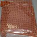 MIULEE Orange Set of 2 Waffle Bathroom Rugs, Boho Bath Rugs Non Slip Washable, Super Absorbent Bath Mats, Ultra Soft Rubber Backed Shower Mats for Bathroom Floor, Tub and Shower, Fall Decor 17x24 Inch