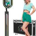 MWE Magic Mirror Photo Booth Touch Screen with 1200W Pixel 4K HD Camera,RGB Surround Light Music Sync,Mirror Video Booth with Software APP Remote Control (16in)