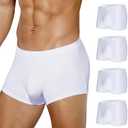 Arjen Kroos Men's Boxer Briefs, Sexy Silky Breathable Ice Silk Mens Trunks Underwear, Underwear for Men 3 Pack L 