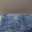 ILANGO Blue Bathroom Rugs 36" × 24" Non Slip & Super Absorbent Extra Thick Soft, Washable Bath Mat for Floor, Microfiber Plush Shaggy Bath Rug with Rubber for Bathtub Shower Room Sink