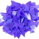YINBEILIXU Irregular Stained Glass Scraps Mosaic Tiles Pieces 1-3cm Broken Glass Pieces Shapes for Crafts,Fusing,DIY Resin Art, Mosaic Making Projects,Frames,Aquarium Gravel,410g/14.5oz (Cobalt Blue), 0.4-1.2 inches