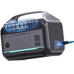 Portable Power Station 300W, 299 Wh (93600mAh) LFP Battery Solar Generator, 2hrs Fast Charging, 8.7LB Power Bank with AC Outlets for Outdoor Camping, RV & Home Emergency (Solar Optional)