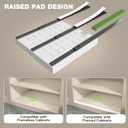 Seinloes 2 Pack Pull Out Cabinet Organizer 22" Deep,Full Extension 3 Slide Rails Slide Out Drawers With Raising Pad for Framed Cabinets,Expandable Width (12.3"-20.5"),No Drill Roll Out shelf,White