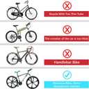 INNOLIFE Baby Bicycle Seat - Front Mounted Child Bike Seat with Handrail, Kids Bike Seat for Adult Bike