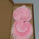 DILATATA 6 Pcs PU Foam Pink Artificial Palm Leaves for DIY Wedding Bouquets, Centerpieces, Arrangements, Bridal Shower, and Home Decor