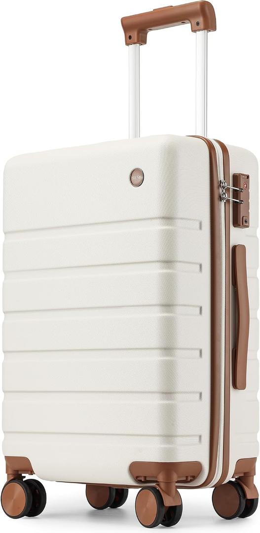 Hulsin 20-Inch Carry on Luggage, Hardside Suitcase with TSA Lock
22x14x9 Airline Approved, Cabin size, Spinner Wheels, ABS Hard shell, Lightweight 6lbs, for Weekend, Getaway, Travel