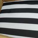 Arden Outdoor Midback Chair Cushion, 18 x 16.5, Rain-Proof, Fade Resistant Black Cabana Stripe, 36.5"L x 18"W x 3.5"H