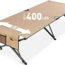Heavy Duty Camping Cot for Adults, 31.5'' Wide Folding Cot Supports 400LBS, X-Large