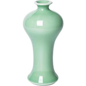 Decorative Green Fine China Vase for Flowers (Green Chinese Beauty - 7 in)