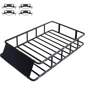 64"x39"x8" Universal Heavy Duty Roof Cargo Rack Anti-Rust Top Luggage Rack
High Capacity,Easy to Assemble,Vehicle Cargo Storage Rack for SUV,Truck,Pickup,Van,Off-Road Camping Travel Outdoor Gear