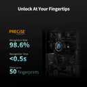 Aqara Smart Lock U100, Fingerprint Keyless Entry Door Lock with Apple Home Key, Touchscreen Keypad, Smart Electronic Deadbolt, IP65 Weatherproof, Supports Apple HomeKit, Alexa, Google, IFTTT, Silver