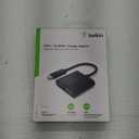 Belkin USB C to HDMI Adapter + USBC Charging Port to Charge While You Display, Supports 4K UHD Video, Passthrough Power up to 60W for Connected Devices, Compatible with MacBook, iPad, Windows