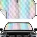 Car Windshield Sun Shade, Folding Car Shades for Front Windows UV Rays Sun Visor Shade with Sucker, Keeps Your Vehicle Cool
