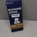 Compression Running Socks 3 Pairs, Cushion Crew Socks, Anti-Blister Moisture Wicking Athletic Hiking Basketball Socks (6-9, White)