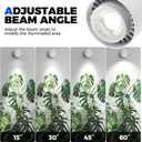 Barrina TR40 Hanging Plant Lights for Indoor Growing, 40W 5000K Full Spectrum, Adjustable Beam Angle (15-60), High PPFD, Spotlight Grow Light with Timer for Indoor, Large Tall Plant, Flowers, White