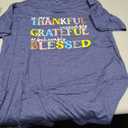 Thanksgiving Shirt for Women Fall Pumpkin Bow T-Shirt Funny Thankful Blessed Tee Tops Size L