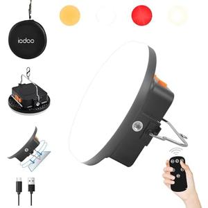 IODOO 10000mAh 30W Rechargeable Camping Light with Remote 2500LM 2700/4000/6500K LED Camping Lantern Portable Camping Light IP65 Waterproof Tent Light Power Failure Emergency Survival Kits