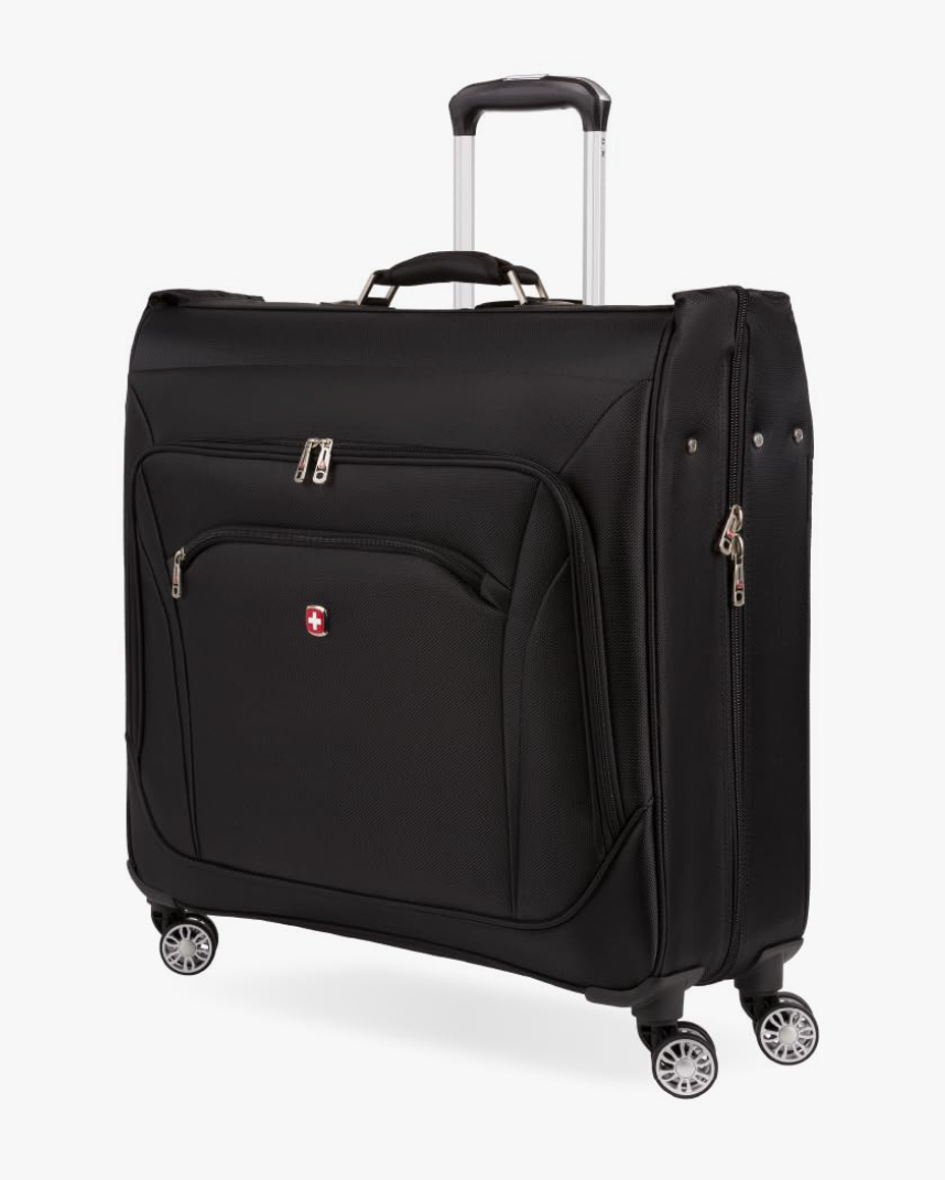 SwissGear 7895 Premium Rolling Garment Bag, Black, 24" Spinner Edition