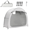 Bike Storage Shed Tent,6.8x2.6FT Outdoor Portable Bicycle Storage Sheds for Bikes,Bike Covers Shelter for Motorcycle,Garden Tools,Lawn Mower (Light Grey)