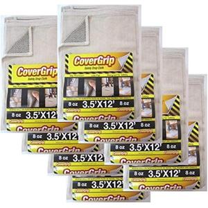 8oz Canvas Safety Drop Cloth, 3.5' x 12', (Pack of 8)