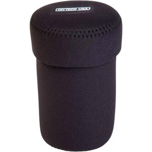 OP/TECH USA Fold-Over Neoprene Lens Pouch  Camera Lens Case for safe Lens Cover storage, Great for Photography & outdoor shoot, Keeps your Lens secure with No-Lose Lid-356 (Black) - Made in USA
