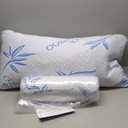 2 Pack King Size Rayon Derived from Bamboo Pillows for Sleeping, Cooling Shredded Memory Foam Adjustable Rayon Derived from Bamboo Bed Pillow with, Removable/Washable Cover (King 2 Pack) (King (Pack of 2))