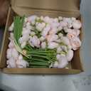 Meldel 32Pcs Ranunculus Artificial Flower, Faux Silk Mini Ranunculus Flowers for DIY Bouquet, Bulk Fake Peony Wedding Filler Flowers for Centerpieces Arrangements Bridal Shower Decorations Light Pink
