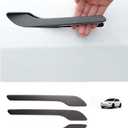 CIDingchang Door Handle Cover Protector Set, Real Matte Carbon Fiber Trim Compatible with Tesla Model Y & Model 3 2017-2025,(4 Pieces)
