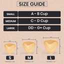 Double-Sided Adhesive Bra Inserts Pads for Women | Push-Up, Reusable & Waterproof Lift Cups for Bikinis, Bras & Swimwear (Nude, Large) (L)